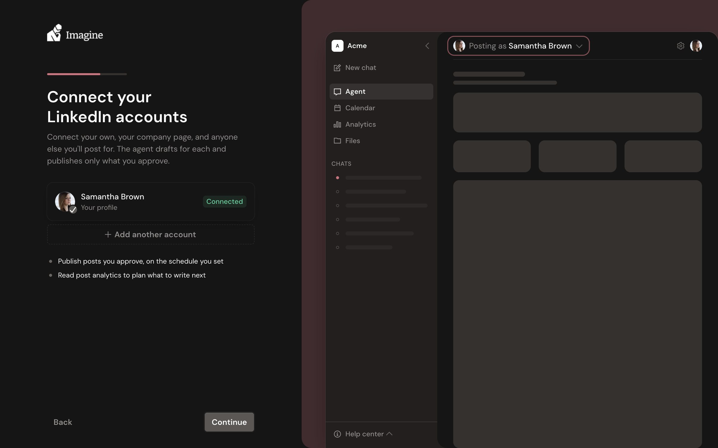 Onboarding in dark mode
