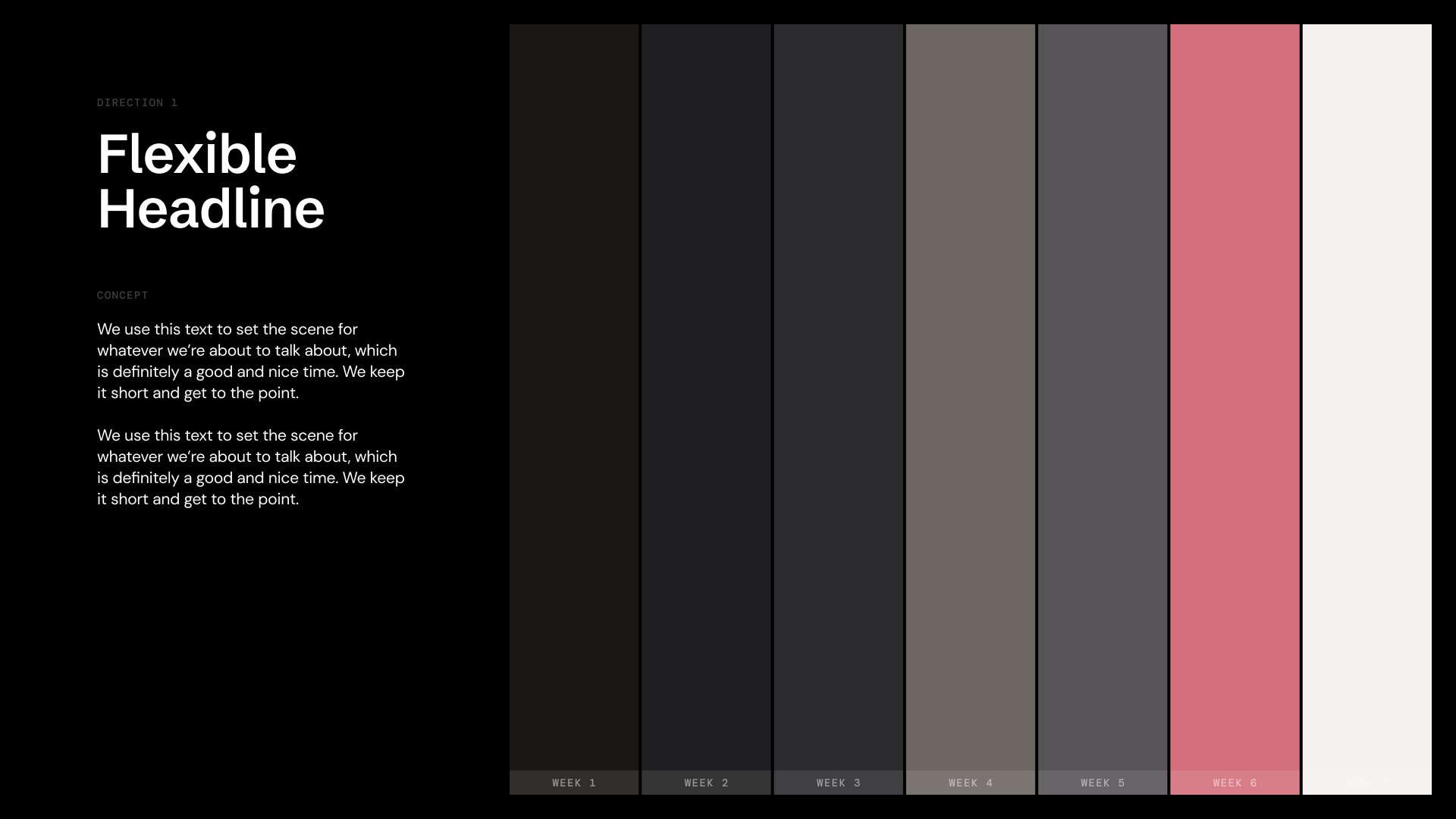 Chosen palette direction, dark