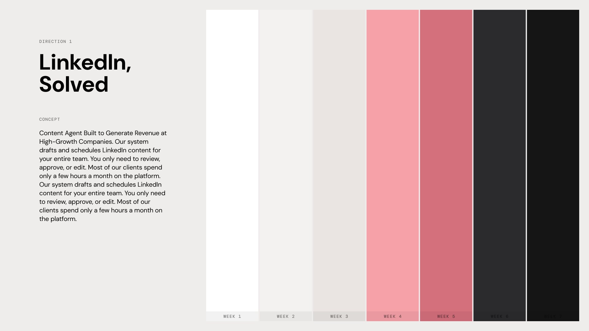Chosen palette direction, light