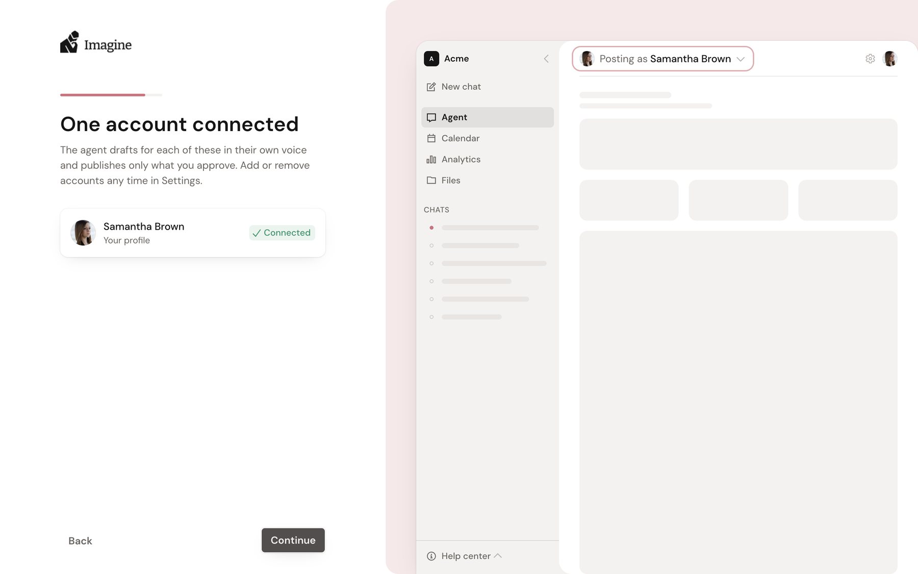 New onboarding: connected accounts