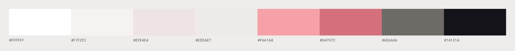 Palette: rose and ink