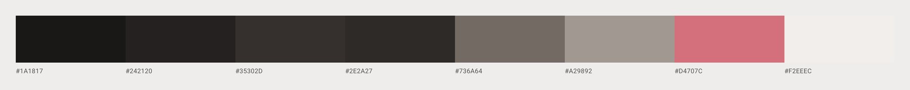 Palette: warm neutral dark